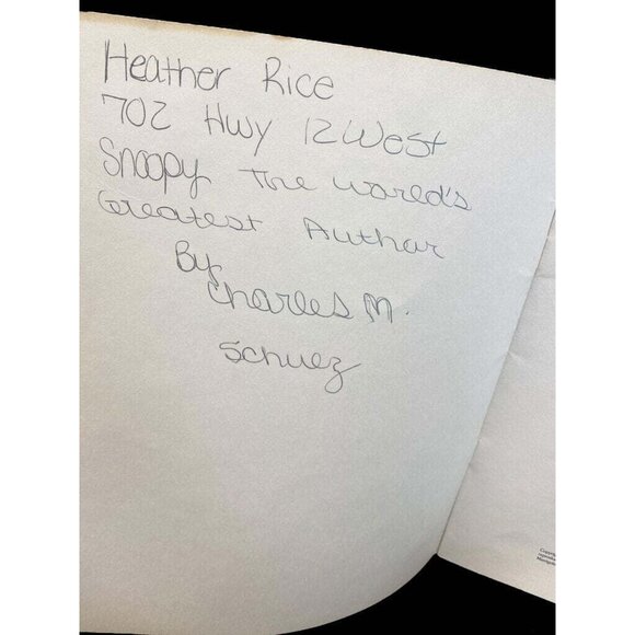 Vintage Snoopy & Friends "The Worlds Greatest Author" Book By Charles M. Schulz - Picture 3 of 3